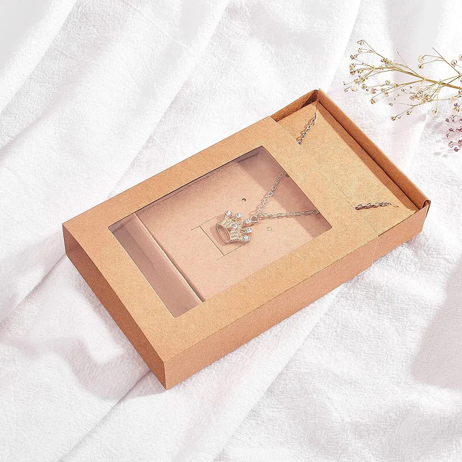 Jewelry Earring Necklace Packaging Card Boxes Jewelry Accessories Gift Paper Coated Packaging Paper Card Box
