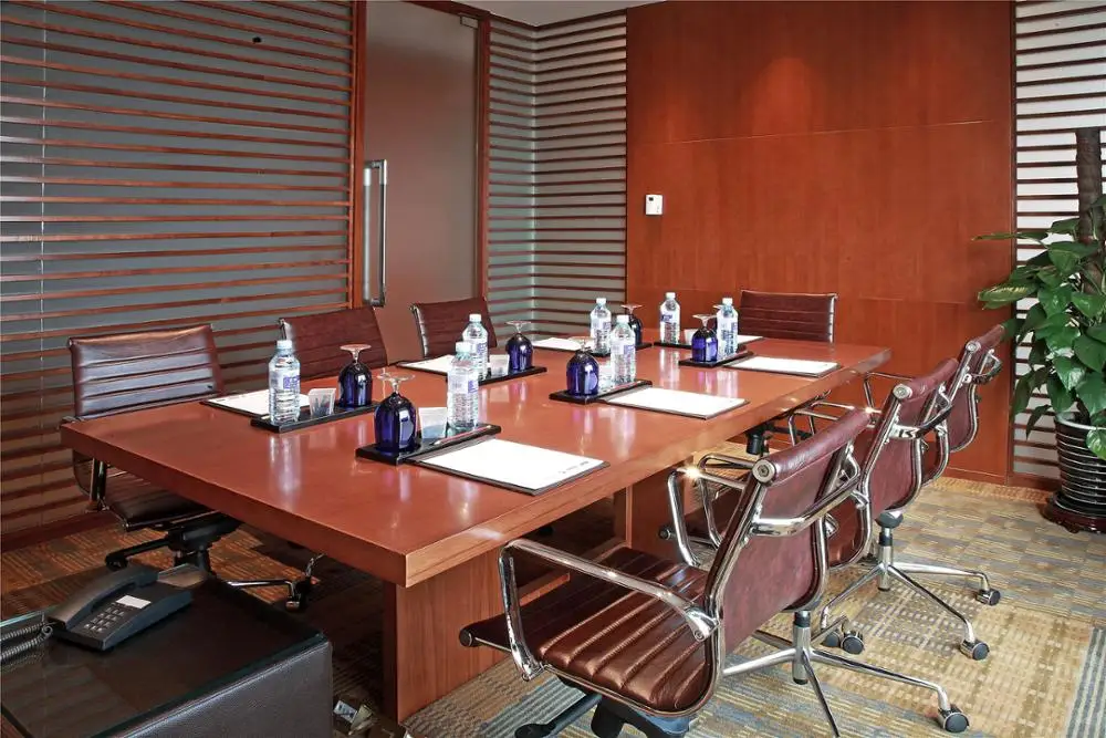 Customized Luxury MDF 30 person conference meeting table with socket