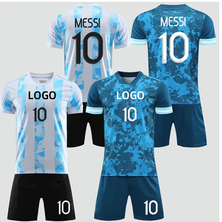cheap 2021 2022 argentina retro madrid messi soccer team uniform wear football jersey