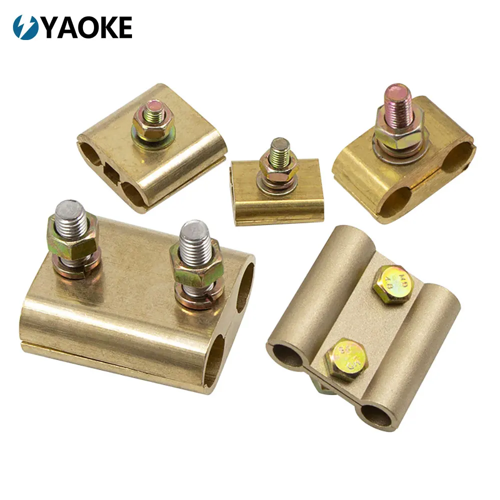 Earthing Equipment Connection Clamp Grounding Fitting Brass Electrical Wire Clamp