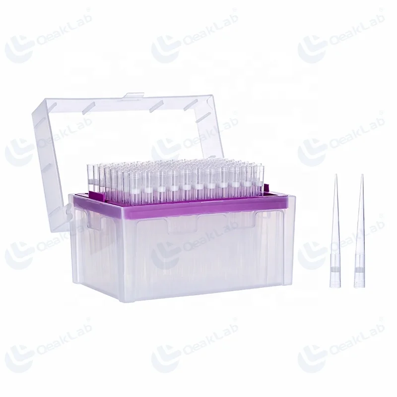 hot sale Transparent 300ul Pipet Tip Box Packing polypropylene PP Material