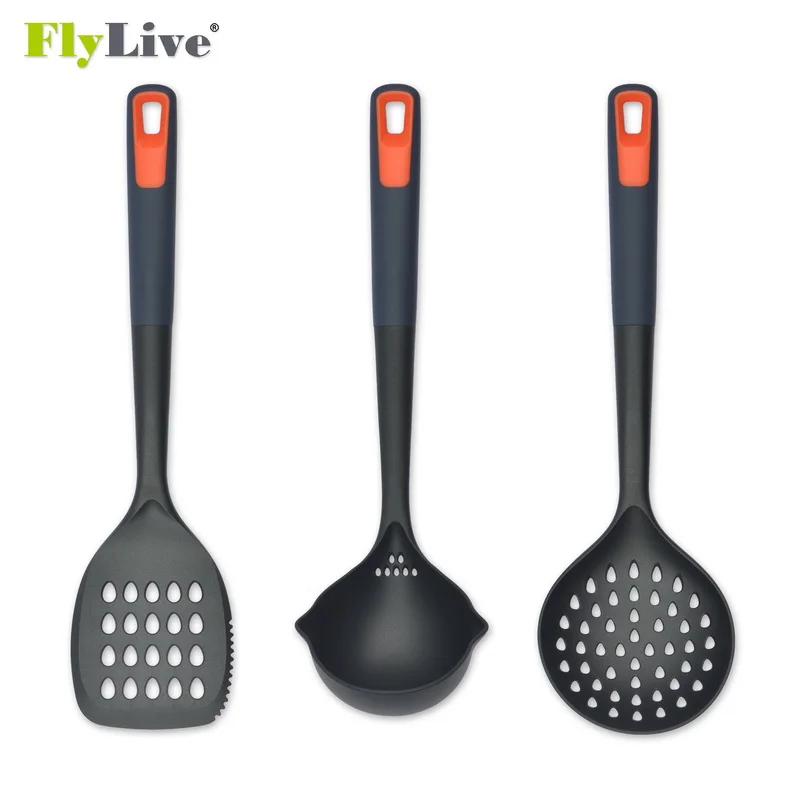 
Hot sell 6 Pieces Set Cooking Tools nylon Kitchen Utensils for plastic handle 