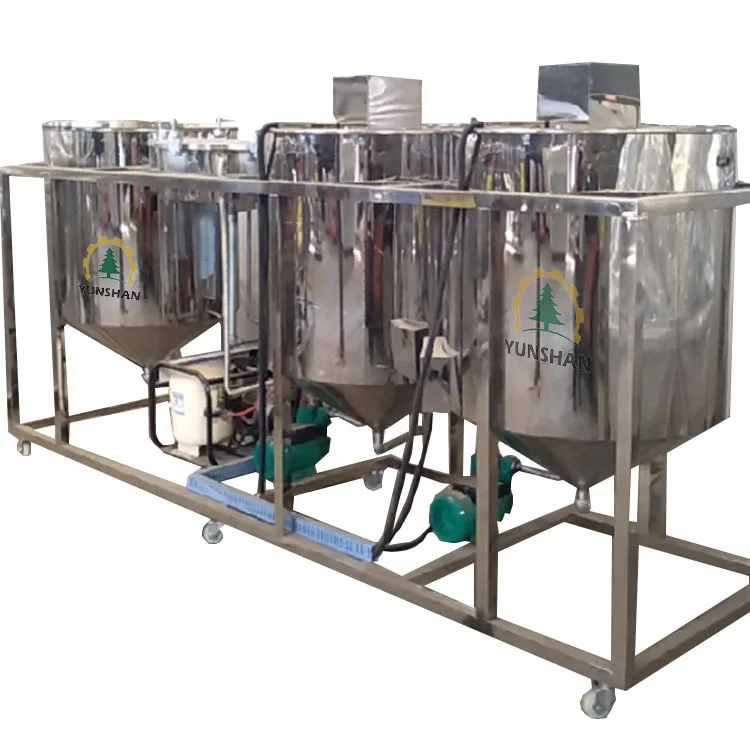Professional 0.5TPD sunflower oil soybean rapeseed palm fruit peanut coconut  cooking oil refine equipment