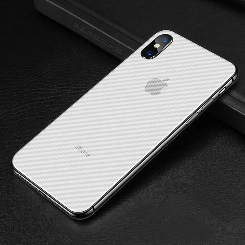 Anti-scratch carbon fiber soft cell phone back film skin for iphone x xr xs 11 pro max protector