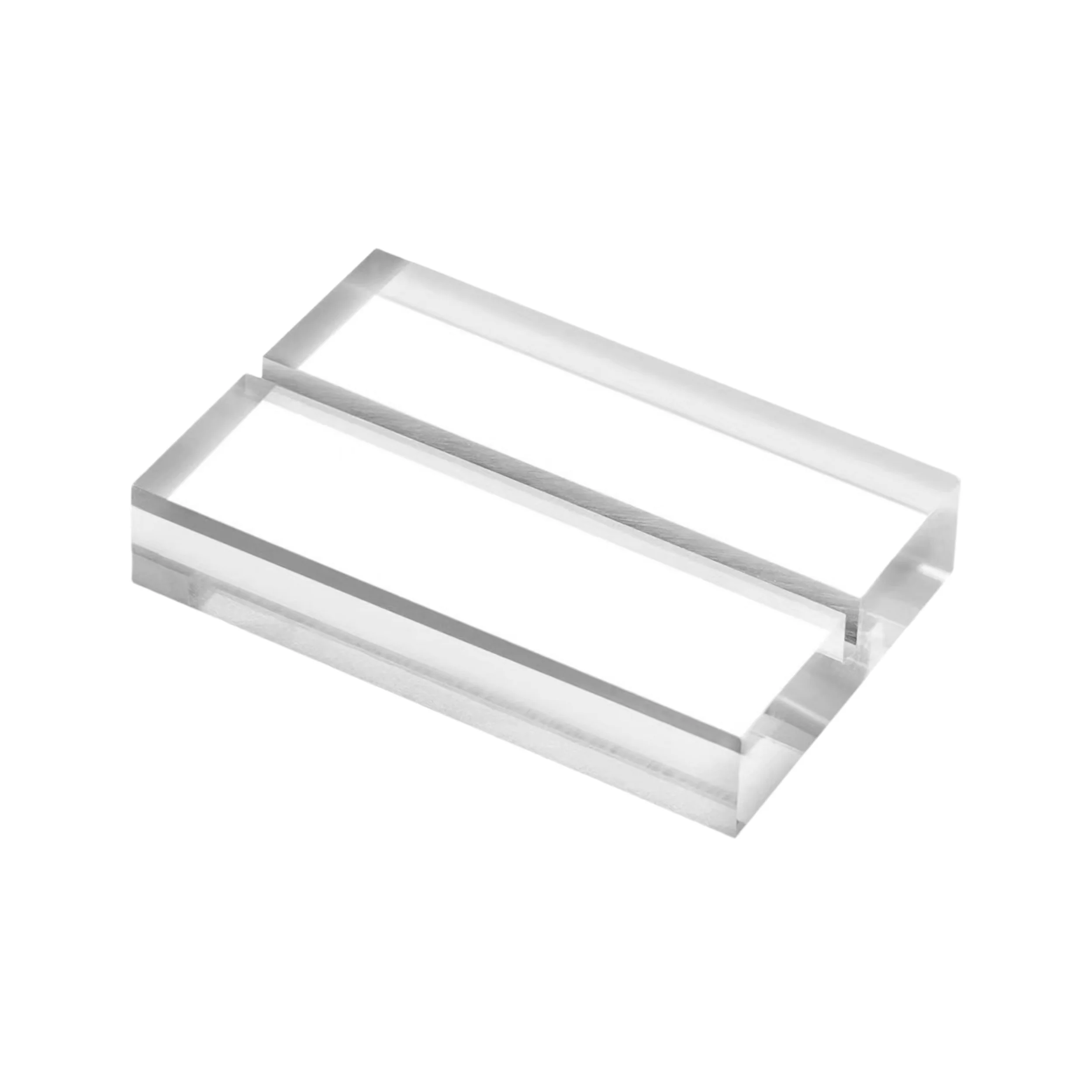 Acrylic Card Slot Holder Transparent Table Card Nameplate Display Rack Bottom Support Organic Glass Office Decor Accessory