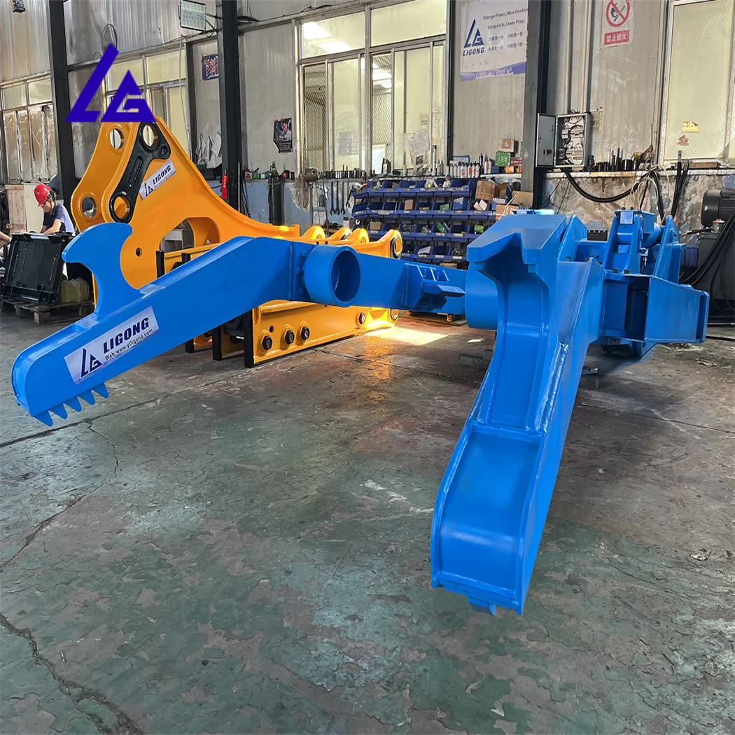 CAT320 Excavator car press frame,car dismantling holding arm with long using lift