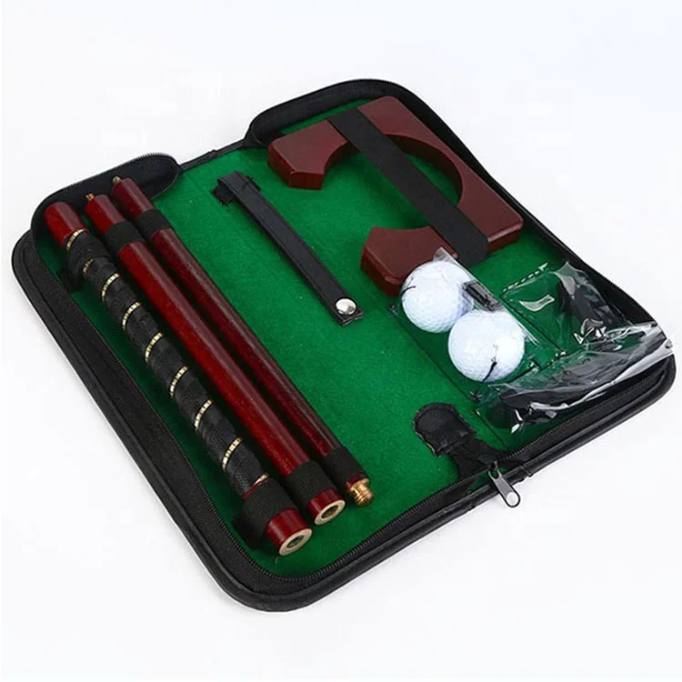 Hot Selling Mens Mini Portable Zinc Putter Club Gift Office Golf Equipment Set