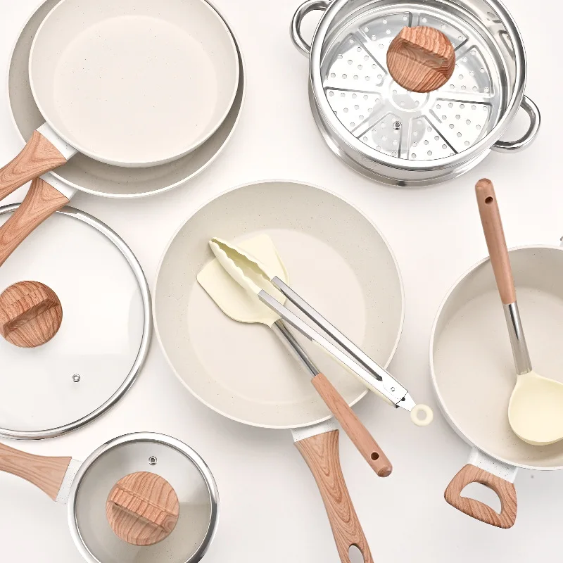 12pcs Cast Iron Cookware Set Pot And Pan cookware sets Wholesale non stick cookware set for kitchen