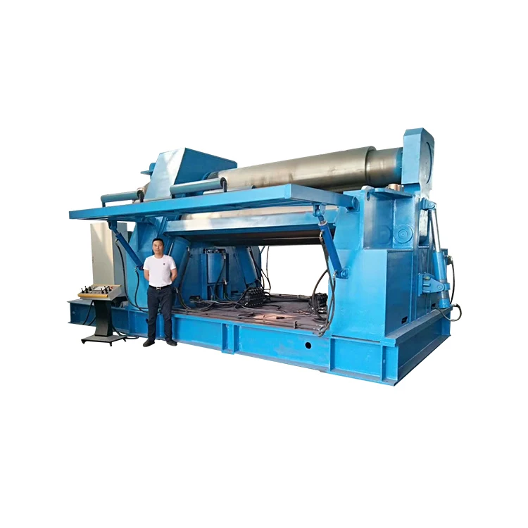 
W12K-4x2000 modern hydraulic steel plate rolling machine exported to India the first quality automatic plate rolling machine 