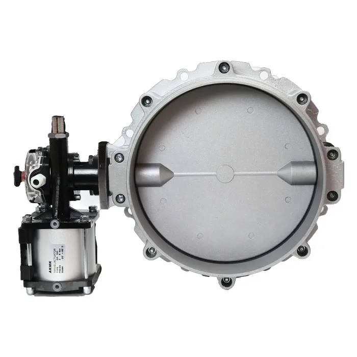 V1FS100/150/200/250/300/350/400SN Single Flange Pneumatic Powder Butterfly Valves for Cement Silo