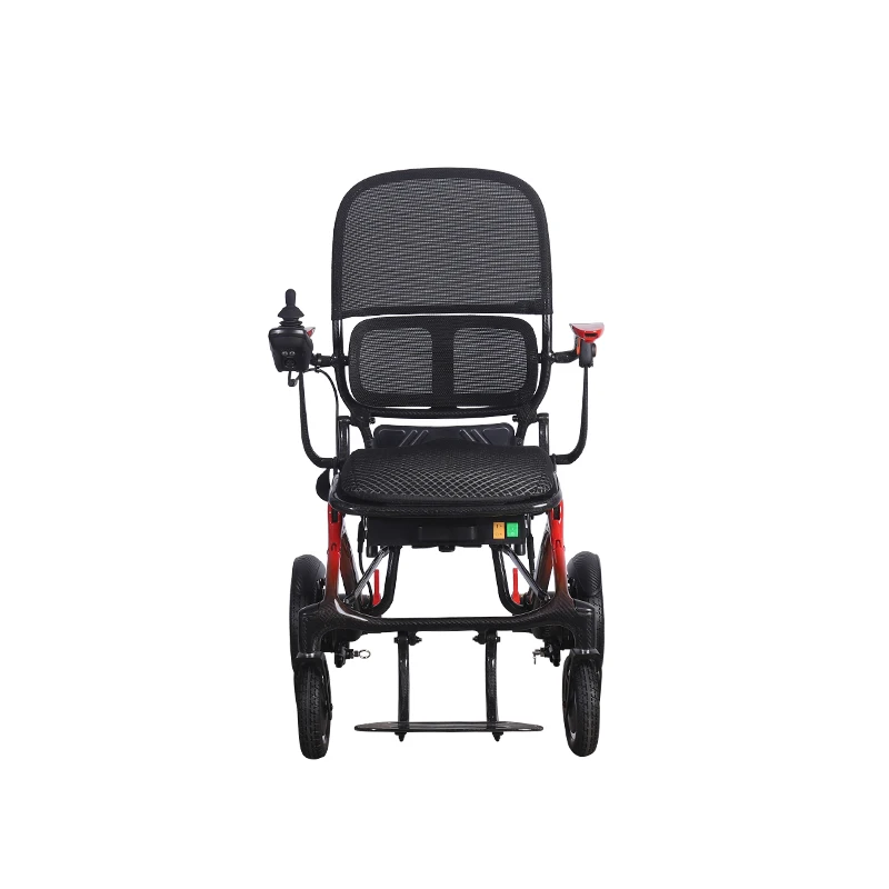 Light weight folding carbon fiber electric wheelchair electric foldable lightweight electric scooter wheelchair for disabled