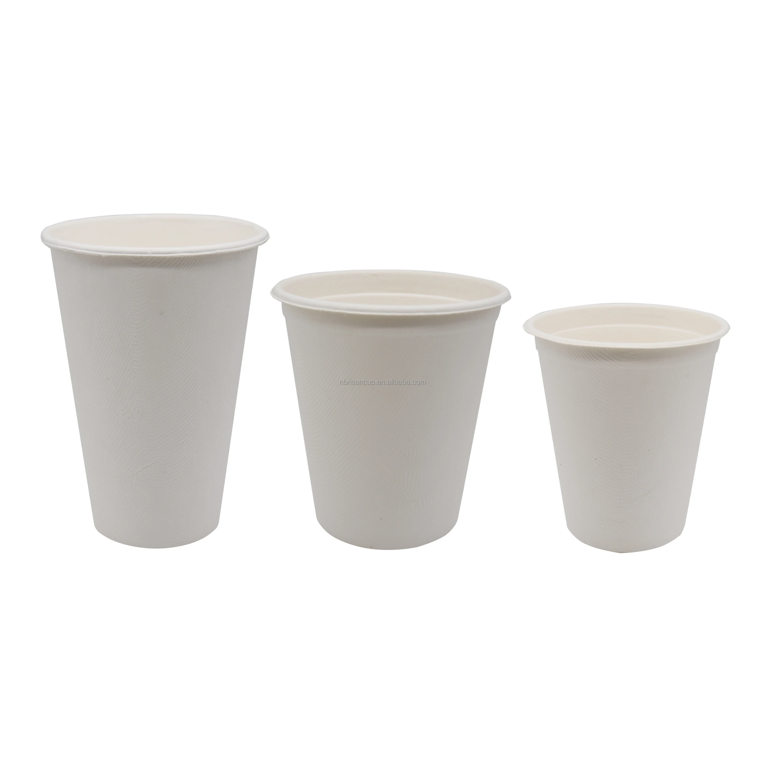 Compostable Biodegradable Paper Cup Bagasse Pulp Sugar Cane 8oz 12oz 16oz Sugarcane Ice Cream Coffee Cup with Lid
