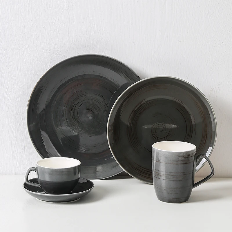 Lusi Tableware, Chaozhou Good Quality In Stock Glaze Dish Plate, Plate For Restaurant Ceramic~