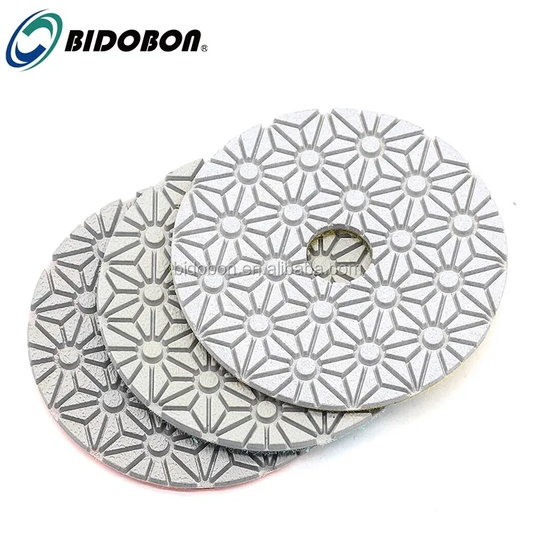 
Bidobon 4inch/100mm 3 step diamond polishing pad for granite marble quartz 