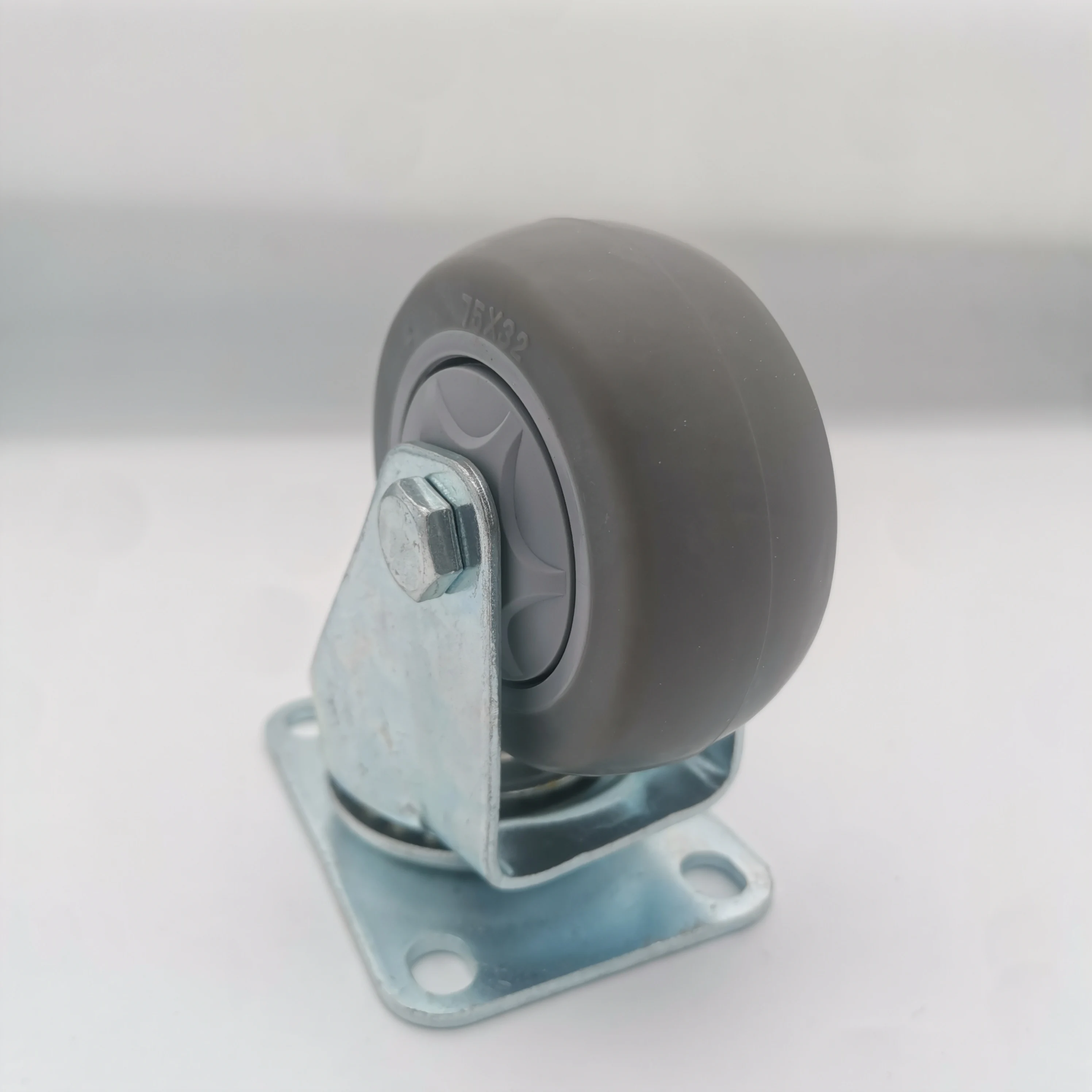 3 inch TPR Caster And Wheel Universal Industrial Gray Medium Duty Swivel TPR Casters Wheels