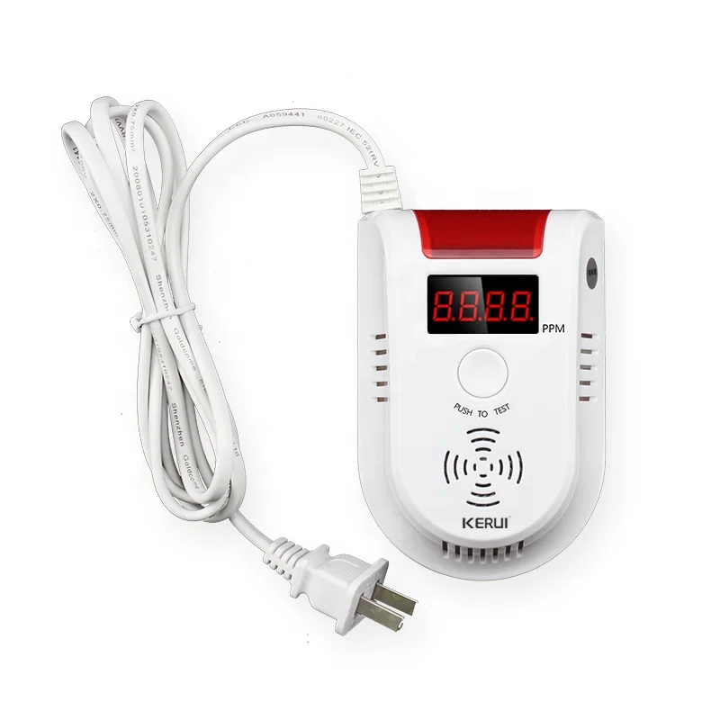 Compatible 433mhz Wireless Alarm or Standalone GD13 LPG Gas Detector Plug In Gas Leak Detector for Home Security Alarm Sensor