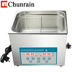 Smart touch control digital Ultrasonic cleaner with degas semiwave cleaning hardware parts CR-060S 15L 360W