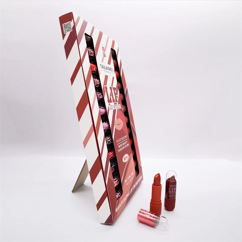 L106 Fashion 12 Colors Moisturizing Lip Colour Balm Private Label Lip Stick Gold Sequins Shimmer Custom Lipstick Matte