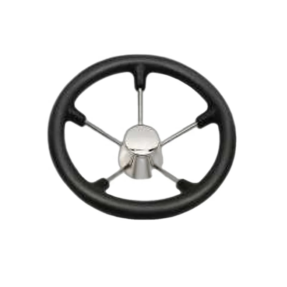 MARINE HARDWARE AISI316/304 STAINLESS STEEL STEERING WHEEL W/PU FOAM & KNOB FOR YACHT FISHING BOAT SPEEDBOAT ACCESSORIES