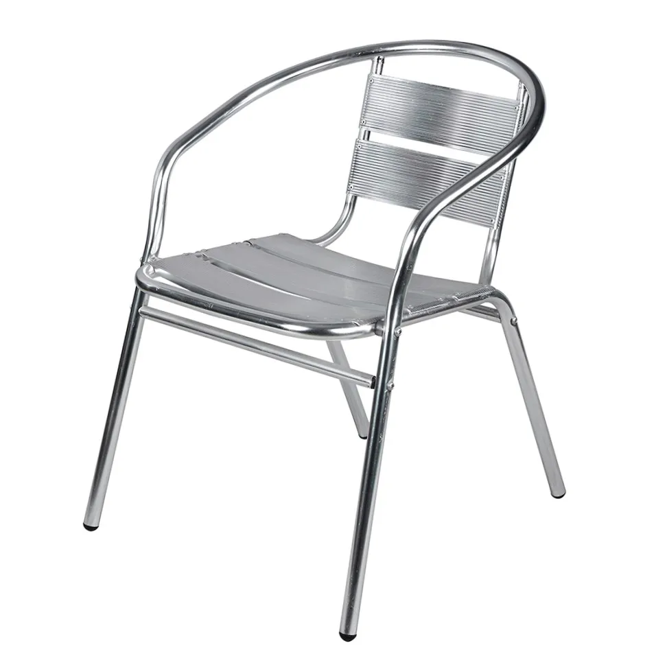 Outdoor Garden Chair Modern Airport Subway Restaurant Cheap Cafe Aluminum