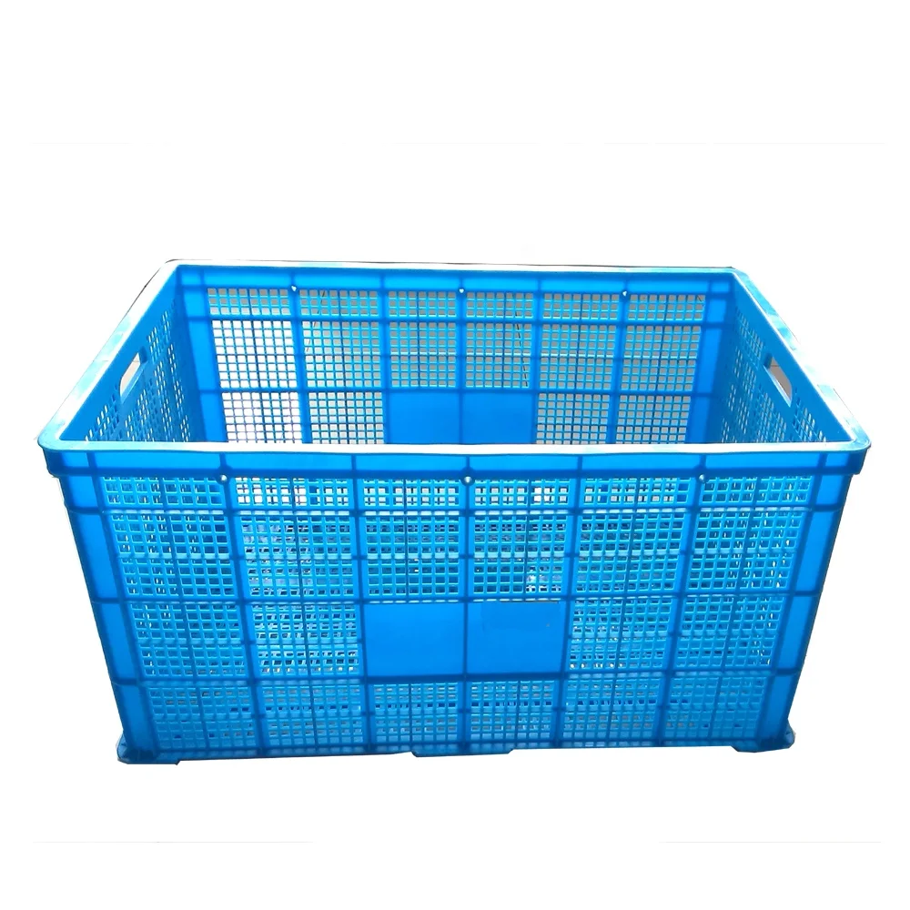 Fruit Vegetable Stacking Vented Storage Plastic Tray with Wheels