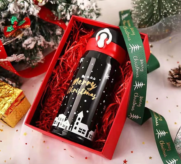 Wholesale Travel Sealed Insulated Stainless Steel Christmas Gift Vacuum Cup Thermos Bottle