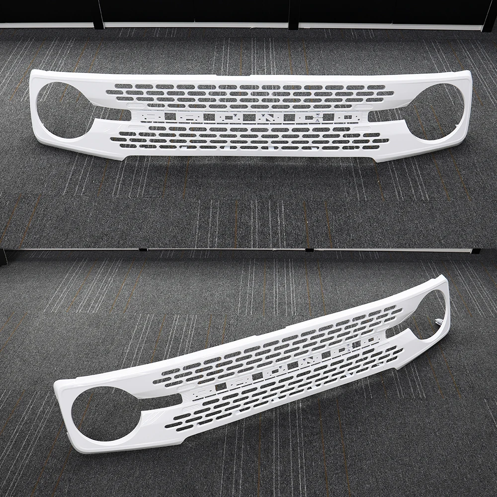 Atubeix White Front Bumper Grille Center Grille Fit for 2022 F-ord Bronco Raptor Car Accessories