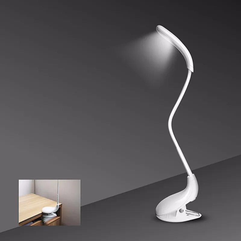  Перезаряжаемые «гусиная шея» исследование USB LED Клип на Настольная лампа с