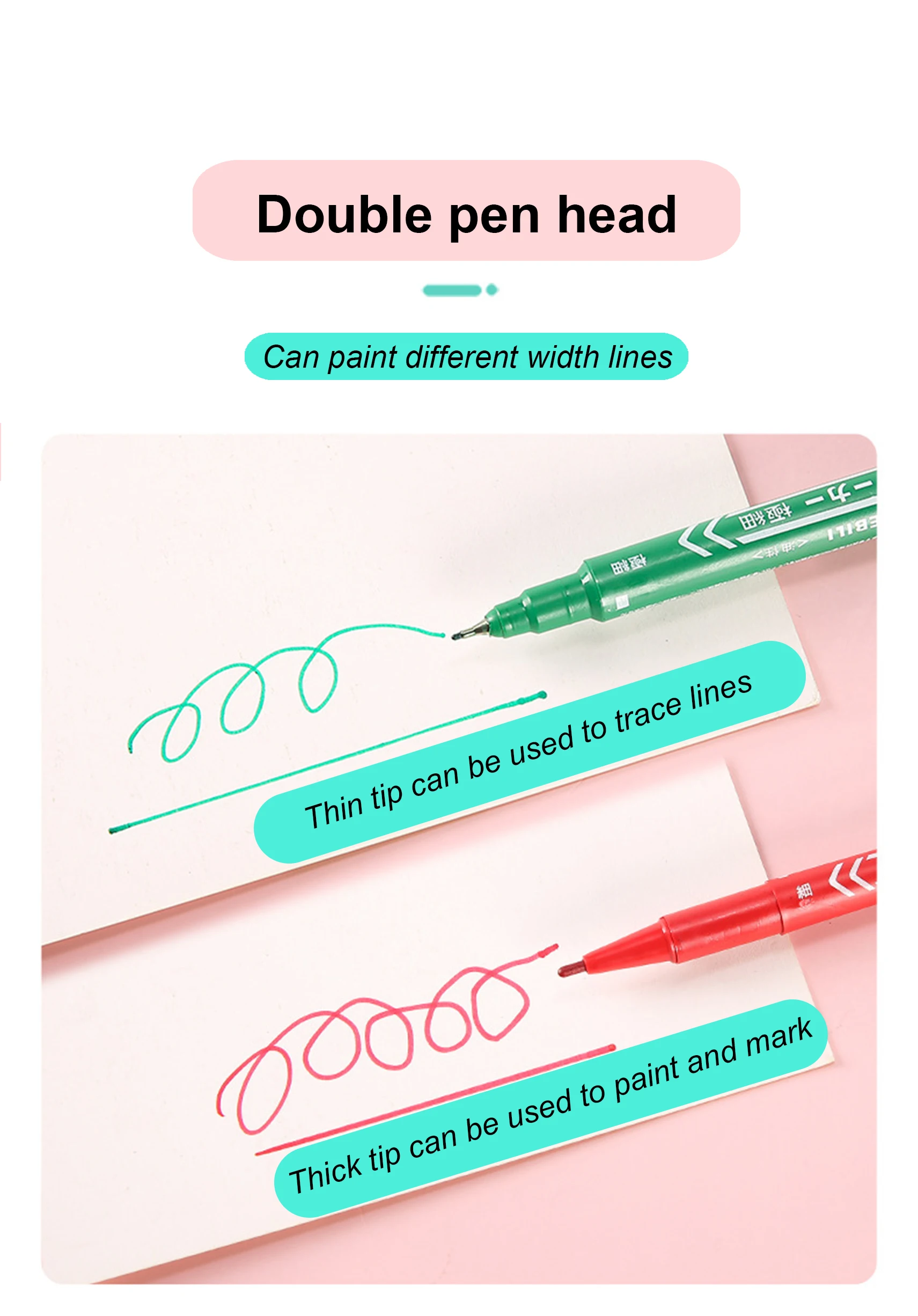 china stationery items dual tip multicolor waterproof permanent paint marker fine tip permanent marker with fiber tip oil