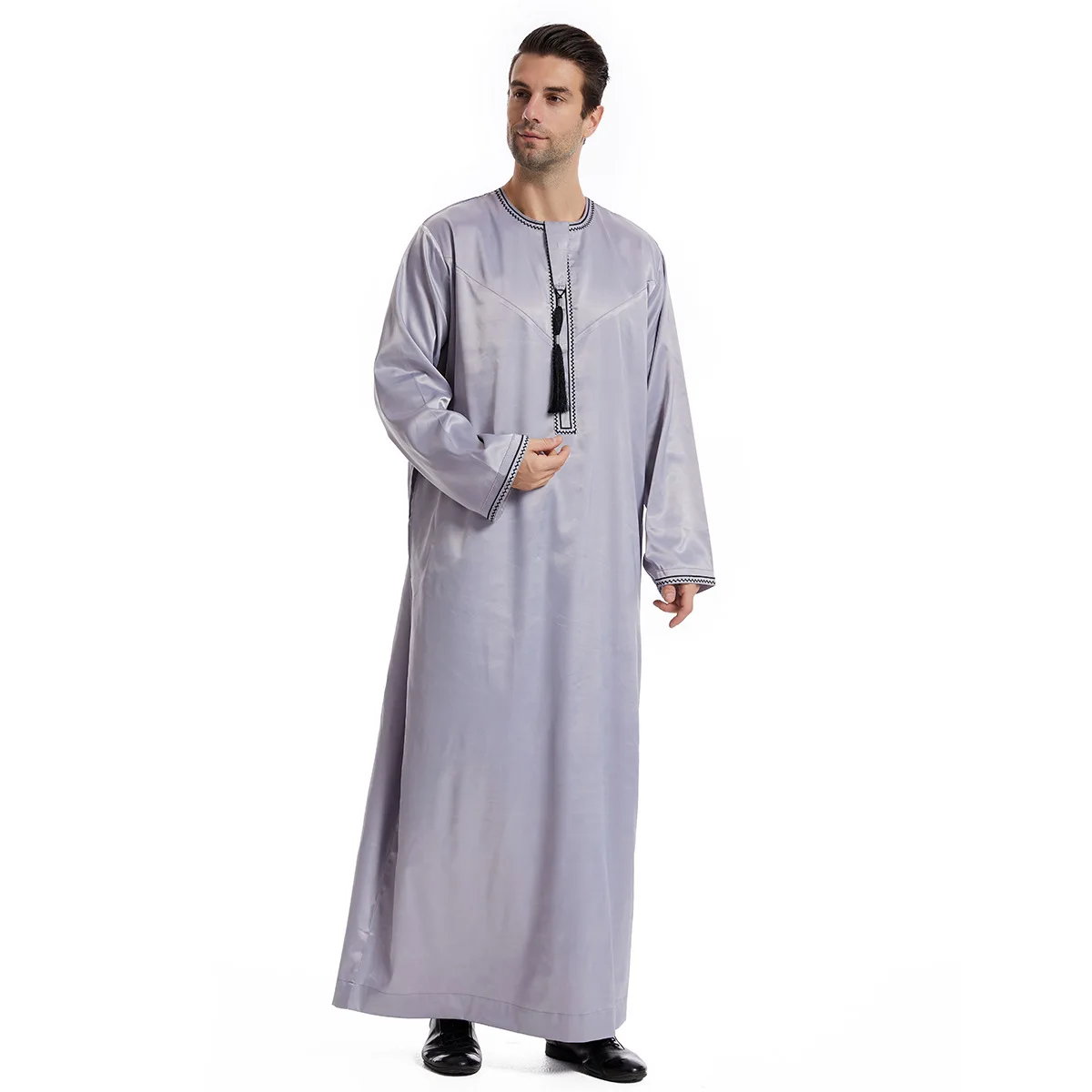 Hot sale Dubai 4 colors men muslim clothing arabic thobe for men muslim men clothing Ramadan