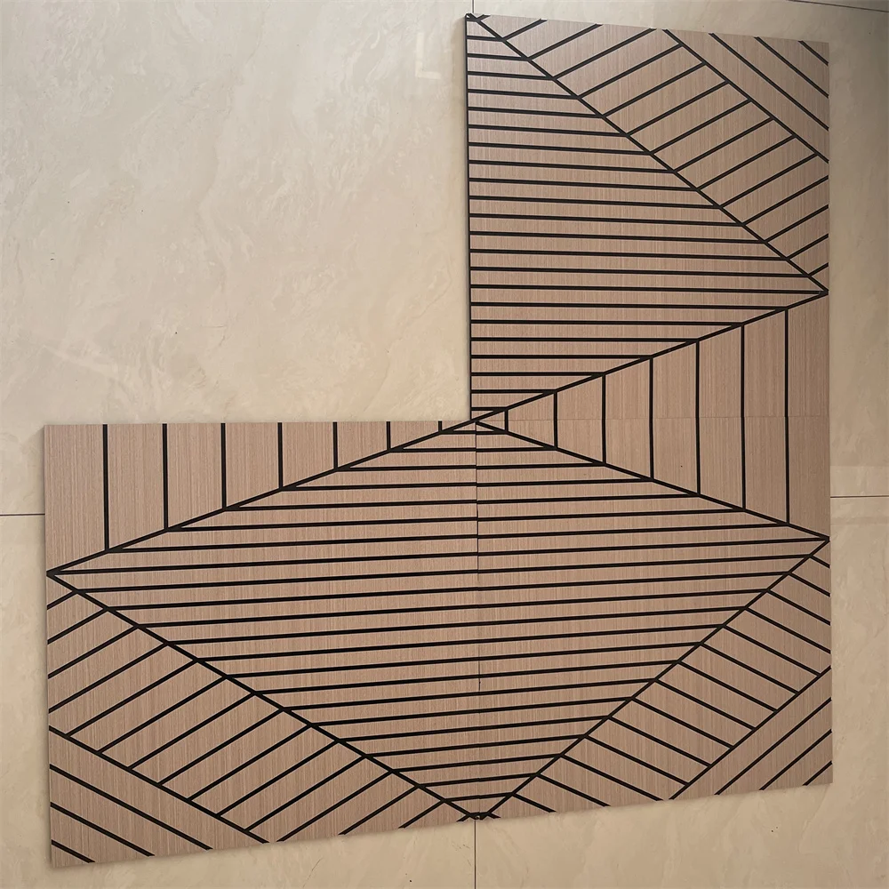 Interior 3D Carved Wall Decor Siding Board Solid Slats WPC Engraved Cladding Panel for Decoration