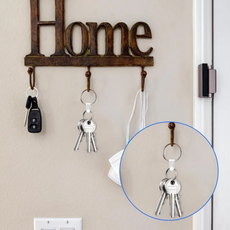 100pcs Small Plastic Keychain Clips, Clear Acrylic Plastic Keychain Connector Snaps for Office Credit Card Craft Jewelry Making