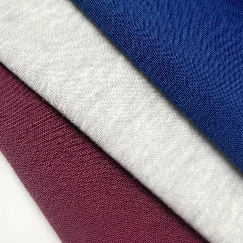 Высококачественная однотонная ткань для одежды 380gsm 185gsm, 100% хлопчатобумажная махровая ткань для одежды