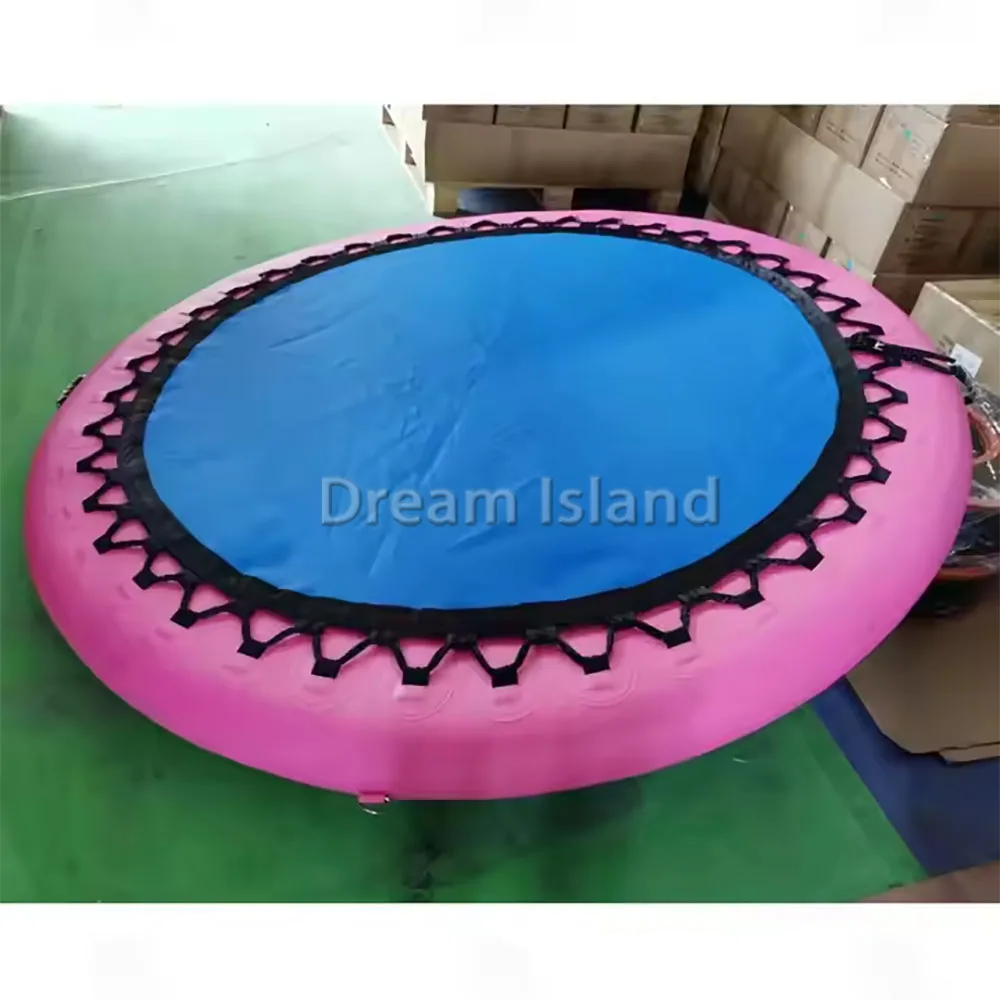 Round Inflatable Lounge Raft Floating Bar Solo Pad Dock Mesh Sunchill Float Water Hammock for Swimming Pool Float Air Mattresses