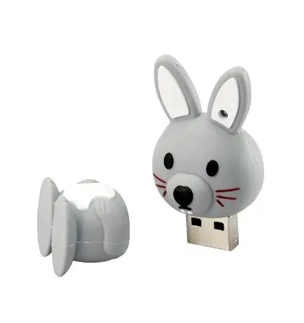 Cartoon Cute Rabbit USB Flash Drive 2.0 1GB 2GB 4GB 8GB PVC Pen Drive 3.0 3D Animal 64GB 32GB 16GB Creative USB Memory Stick