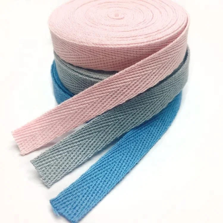 Webbing Herringbone Twill White Beige Tape for DIY Sewing Accessories Custom Width Flat 100% Cotton Sport Shoes Sustainable