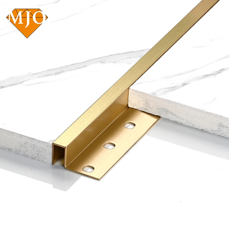 Foshan MJO Free Sample Copper Tile Trim Tile Profiles For Building Wall And Floor Decoration High Quality Brass Tile Trim