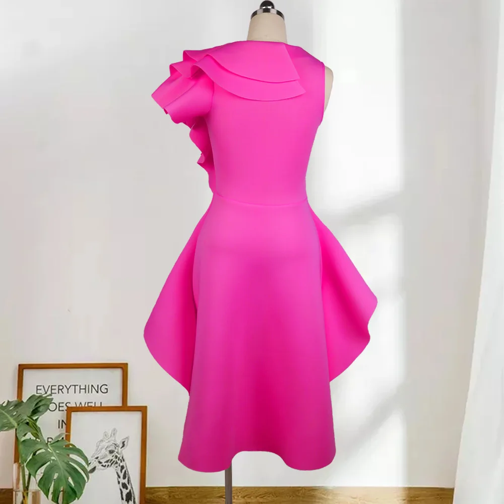 Sleeveless Summer Party A-Line Night Out Ruffles Female Club Mini Dress