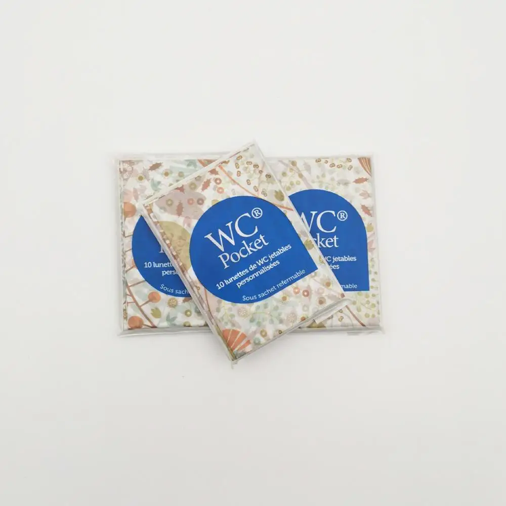 
OEM Hot sale cute printed pocket paper disposable toilet seat cover 