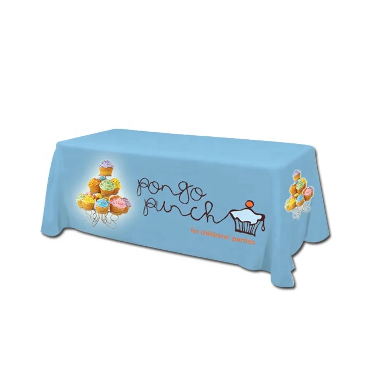  Customized Five Side for Your Design Printing Available Polyester Table Cloth Throw Event Promotion Happy