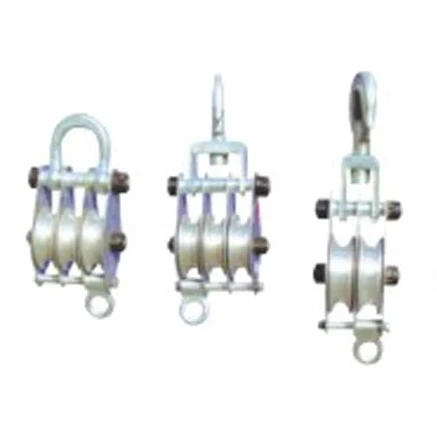 Overhead Line Steel Sheaves Hoisting Tackle Hand Tools Cable Pulley Block for Sale