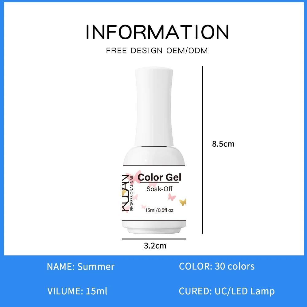 Kudan 300 Colors Pastel Collection Summer Nail Gel Polish Set OEM ODM Custom Gel Polish Bottles Nail Supplies Salon Kit