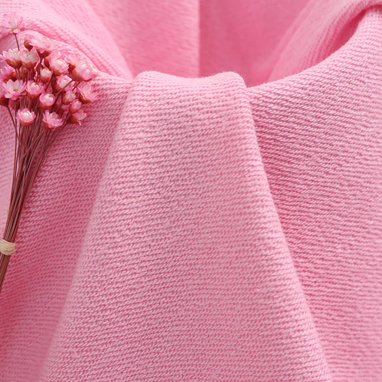 Custom Color Plain Dye 100% Combed Cotton Loop French Terry Hoodies Cloth Fabric Supplier Heavy 400Gsm Terry Cotton Fabric