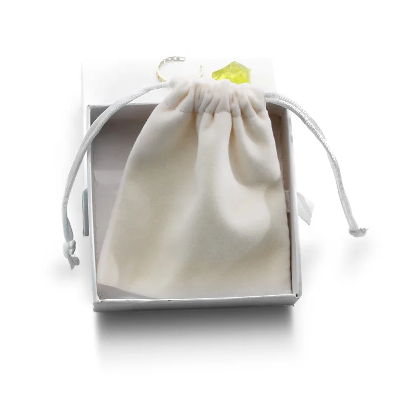 Drawstring Gift Bag Luxury Jewelry Packaging Velvet  Custom Logo Small Jewelry Pouch
