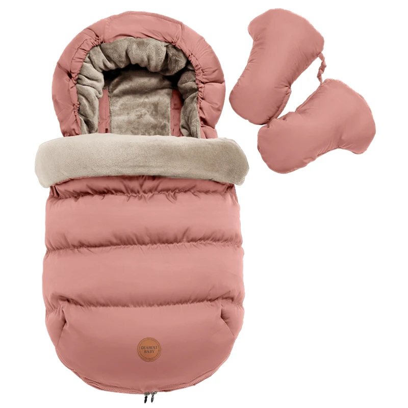Fashion Newborn Baby Bussinet Zipper Warmth Shoes Outdoor Fix Kids Stroller Baby Lounger Bed Winter Windproof Baby Sleeping Bag