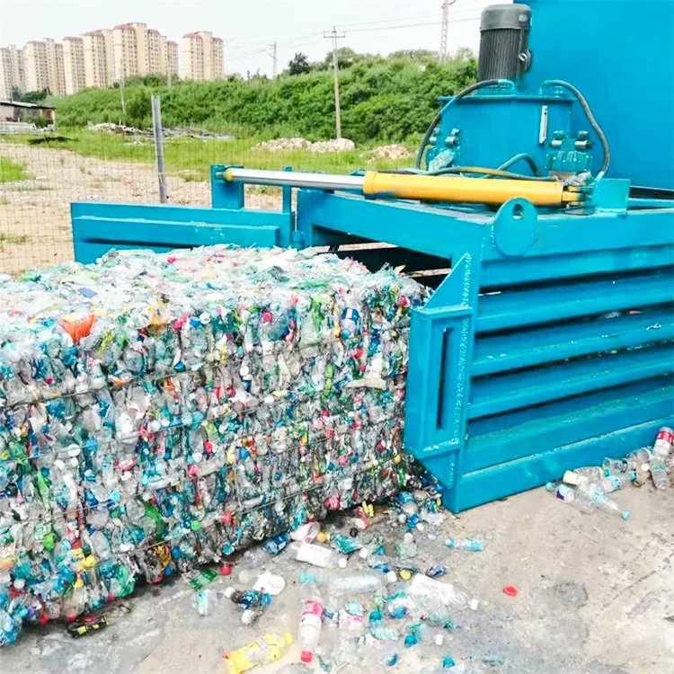 Keshang CE certificated hydraulic automatic horizontal plastic bottles baling press machine