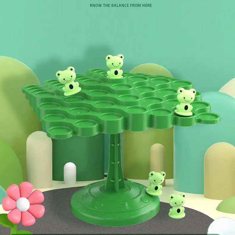 Wholesale Frog Balance Tree Board Toy With Spaceman Astronaut Balanced Counting Stackable Game Storage Bag for Children