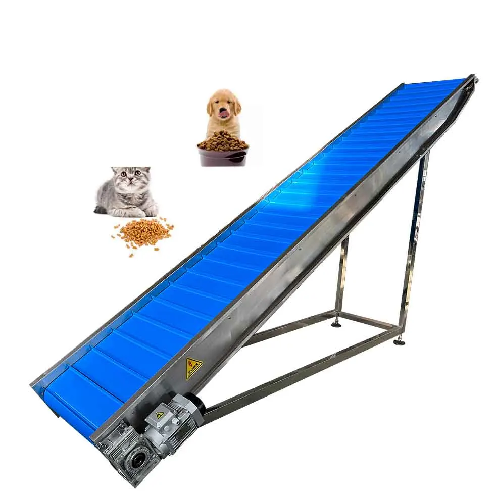 Factory price professional customized climbing conveyor for bulk material , grain , dough