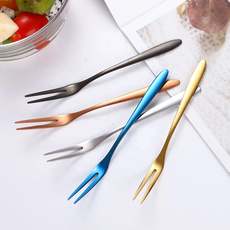 Hot selling mini stainless steel fruit fork acero inoxidable tenedores para fruta