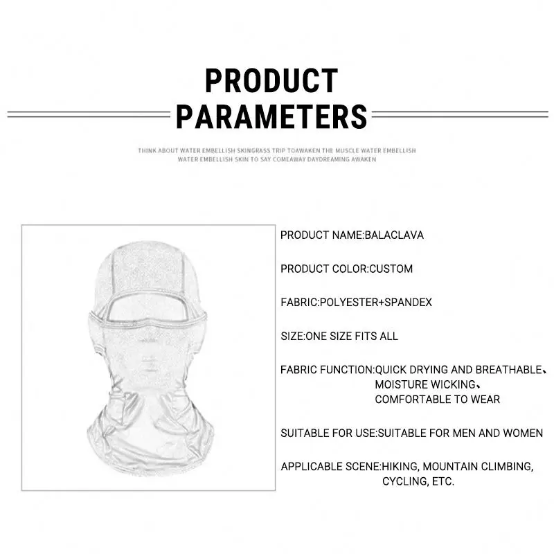 Designer Ski Masks Full Face Cover Riding Mask One Hole Spandex Windproof Riding Mask Balaclava for Men Women
